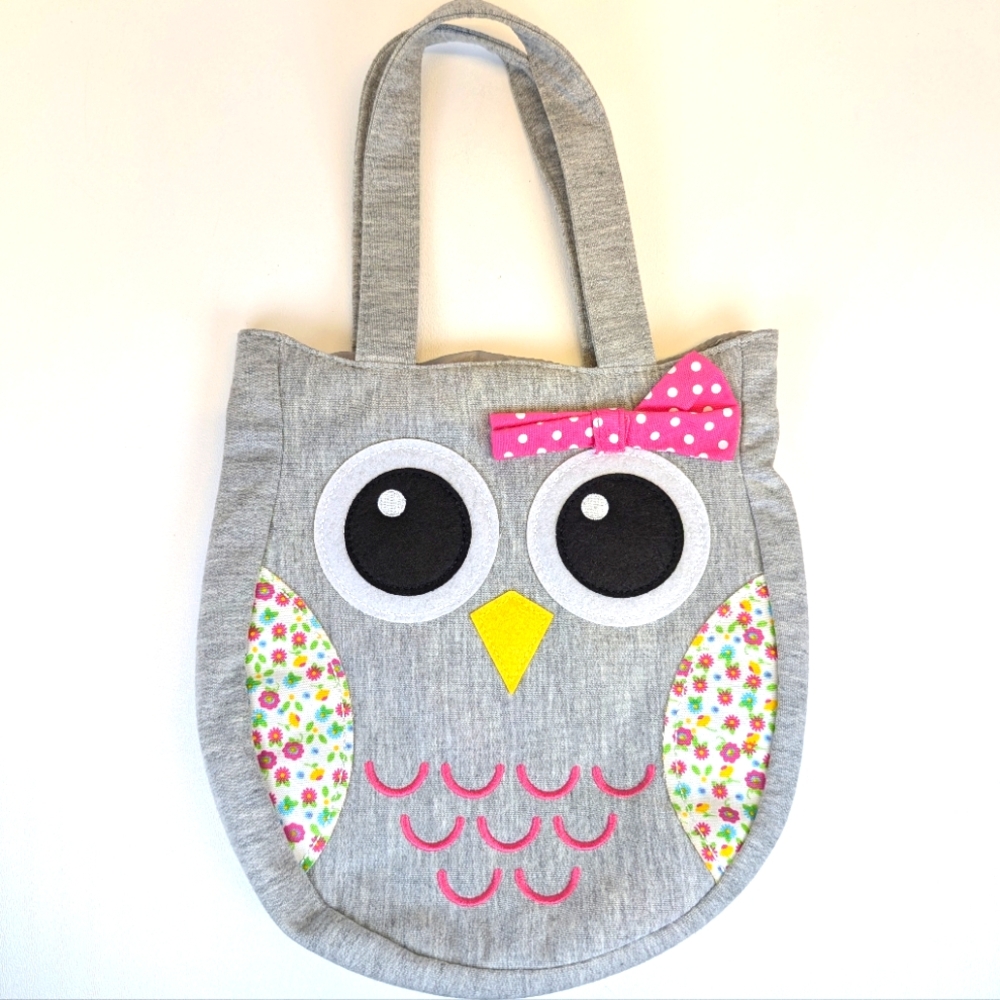 Claire's Kids Grey Owl Girls Purse Handbag Tote